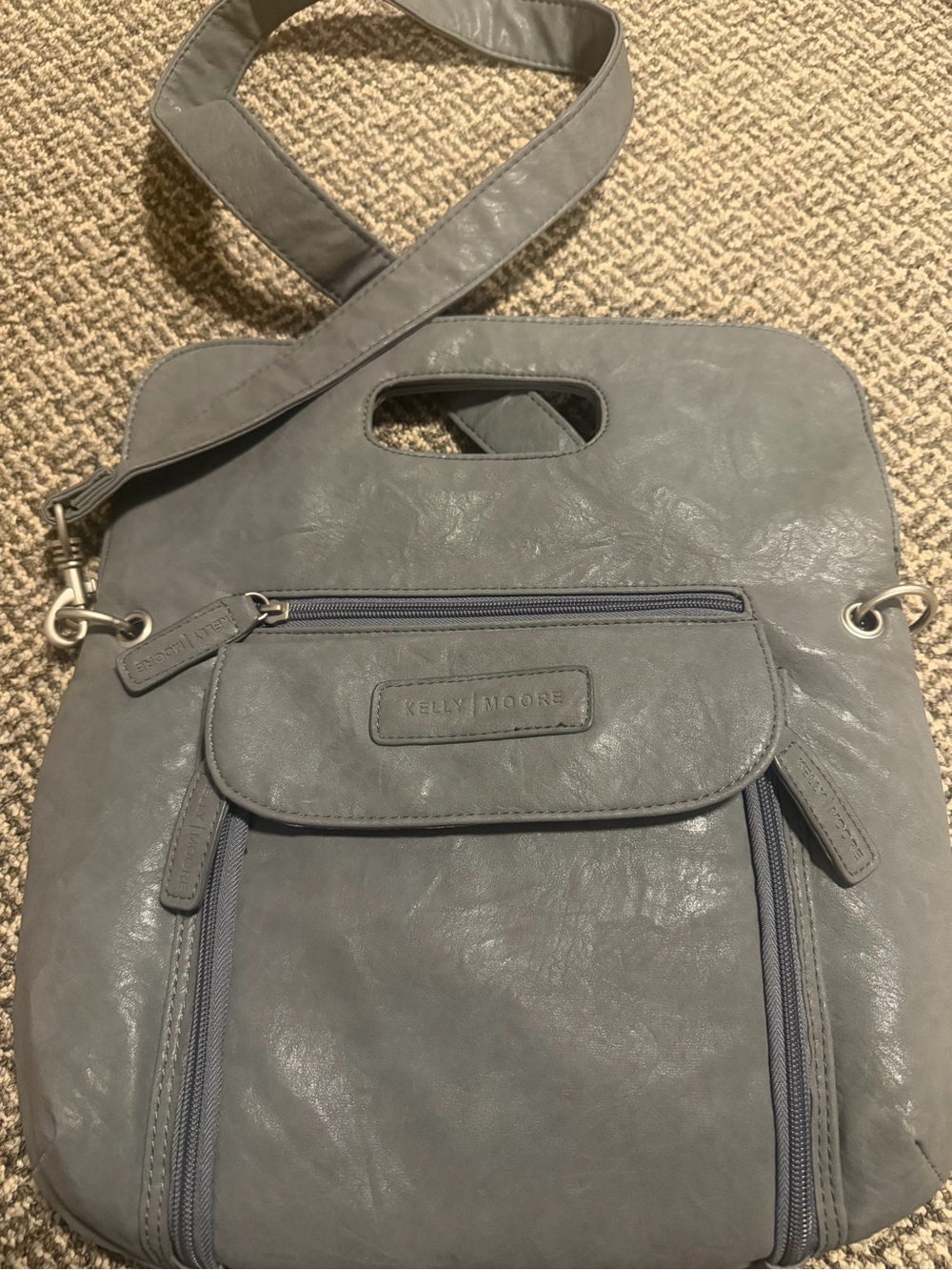 Kelly Moore Gray Crossbody Messenger Camera Bag